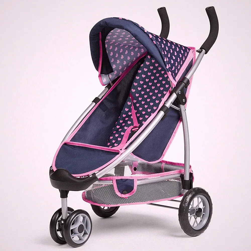 Bayer Design Puppenwagen Jogger Sport Buggy Herzchen rosa blau TOP