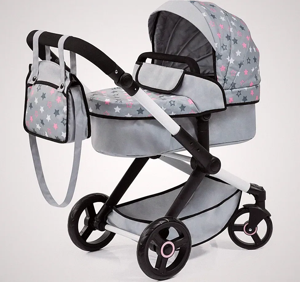 Bayer Design Puppenwagen Xeo mit Tasche höhenverstellbarer Griff schwenkbar