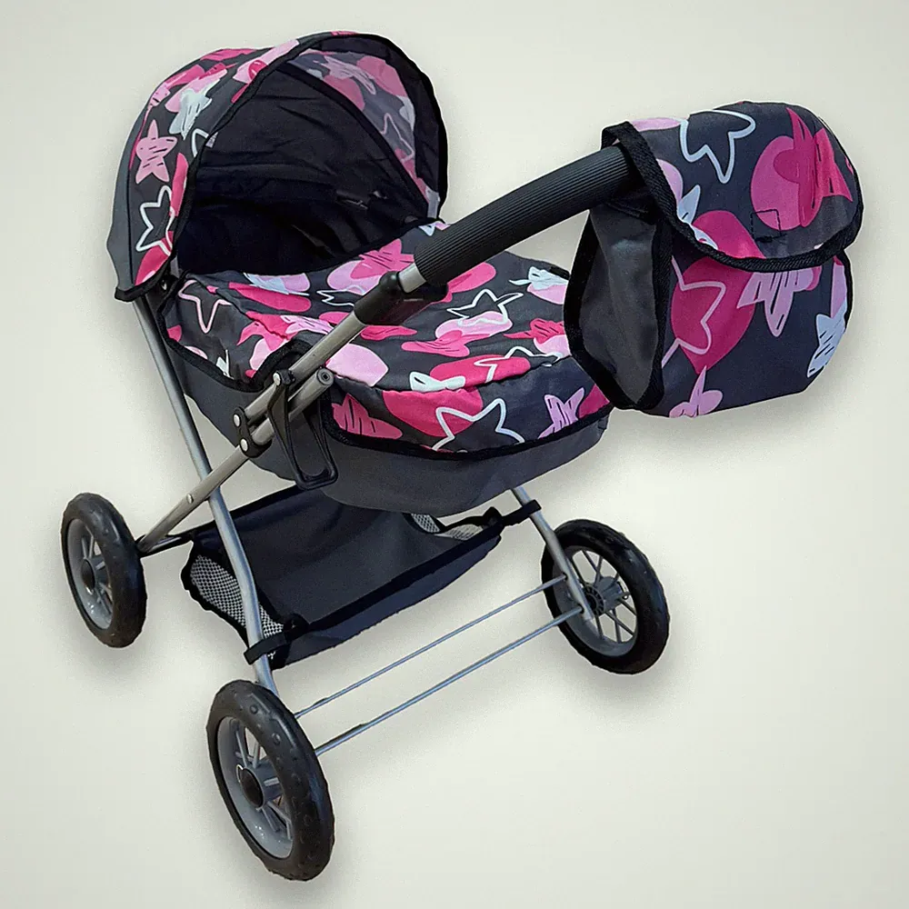Bayer MEGA SET 9in1 Puppenwagen Kinderwagen mit Puppe und Zubehör Kinder