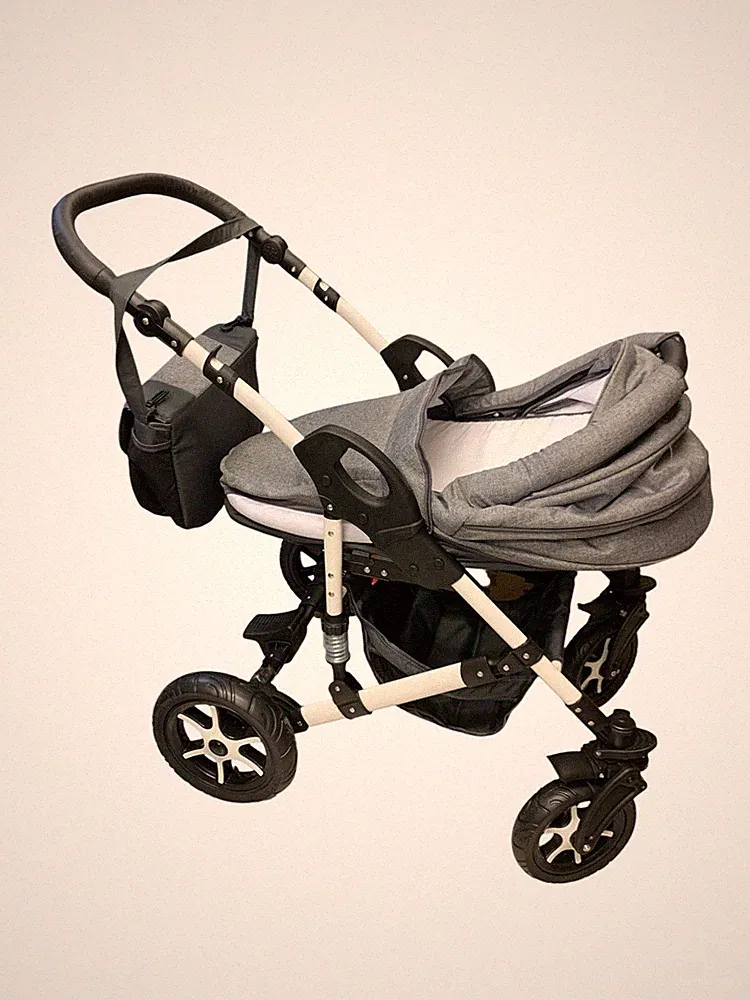 BEBEBI Florida Kinderwagen Inkl. Kinderwanne In Anthrazit NEU OVP Schnäppchen