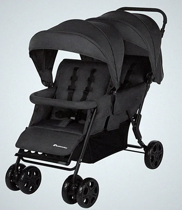 Bebeconfort Teamy Zwillings-Kinderwagen, 0-22 kg, Mineral Graphite