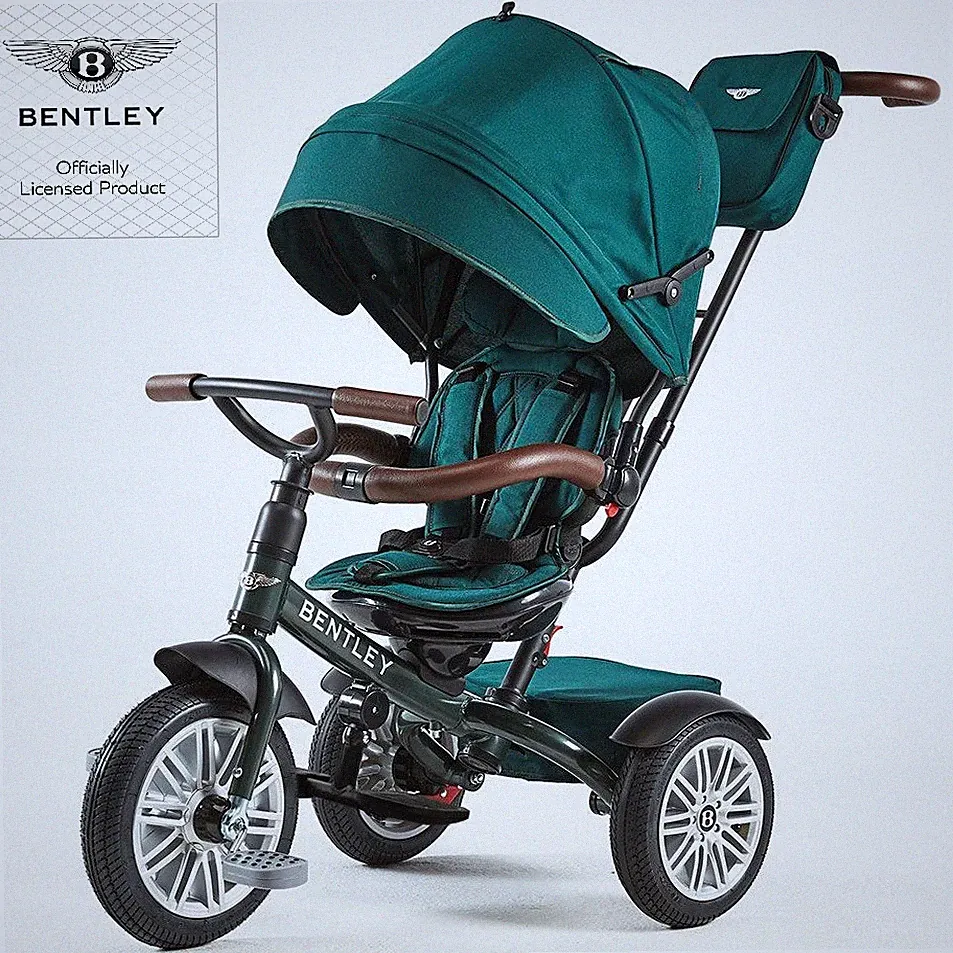 Bentley Trike Continental british grün Kinderwagen 6in1 Dreirad Buggy Luftreifen