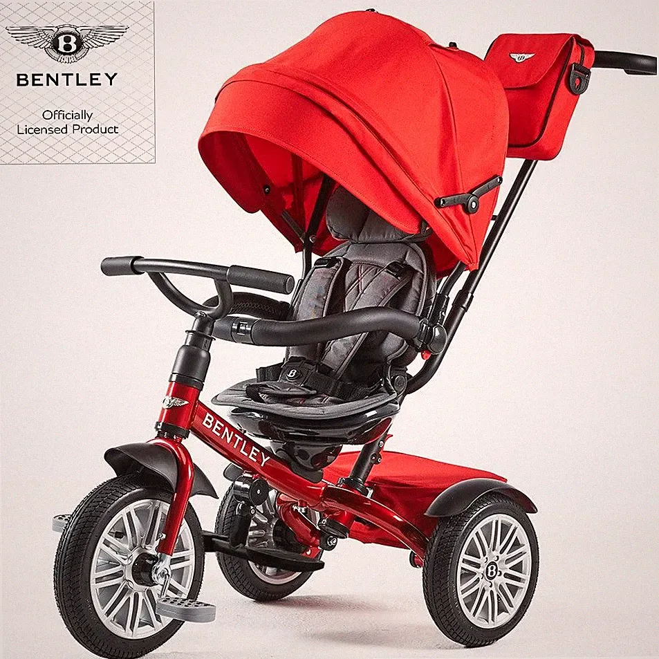 Bentley Trike Continental rot Kinderwagen 6-in-1 Dreirad Sport Buggy Luftreifen