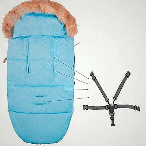 Best For Kids Frühlings-Winter-Fußsack für Kinderwagen mit Anti-Rutsch-Material