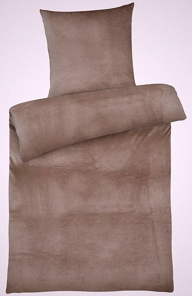 Bettwäsche Winter 155x220 Cashmere-Touch Teddy Fleece Plüsch Flausch Kuschelig