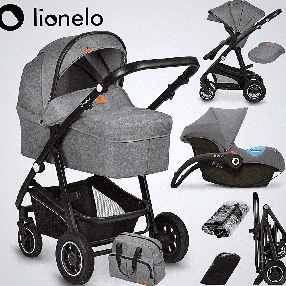 BIANKA Kombikinderwagen 3 in 1 Schale Autositz Kinderwagen Motorhaube...