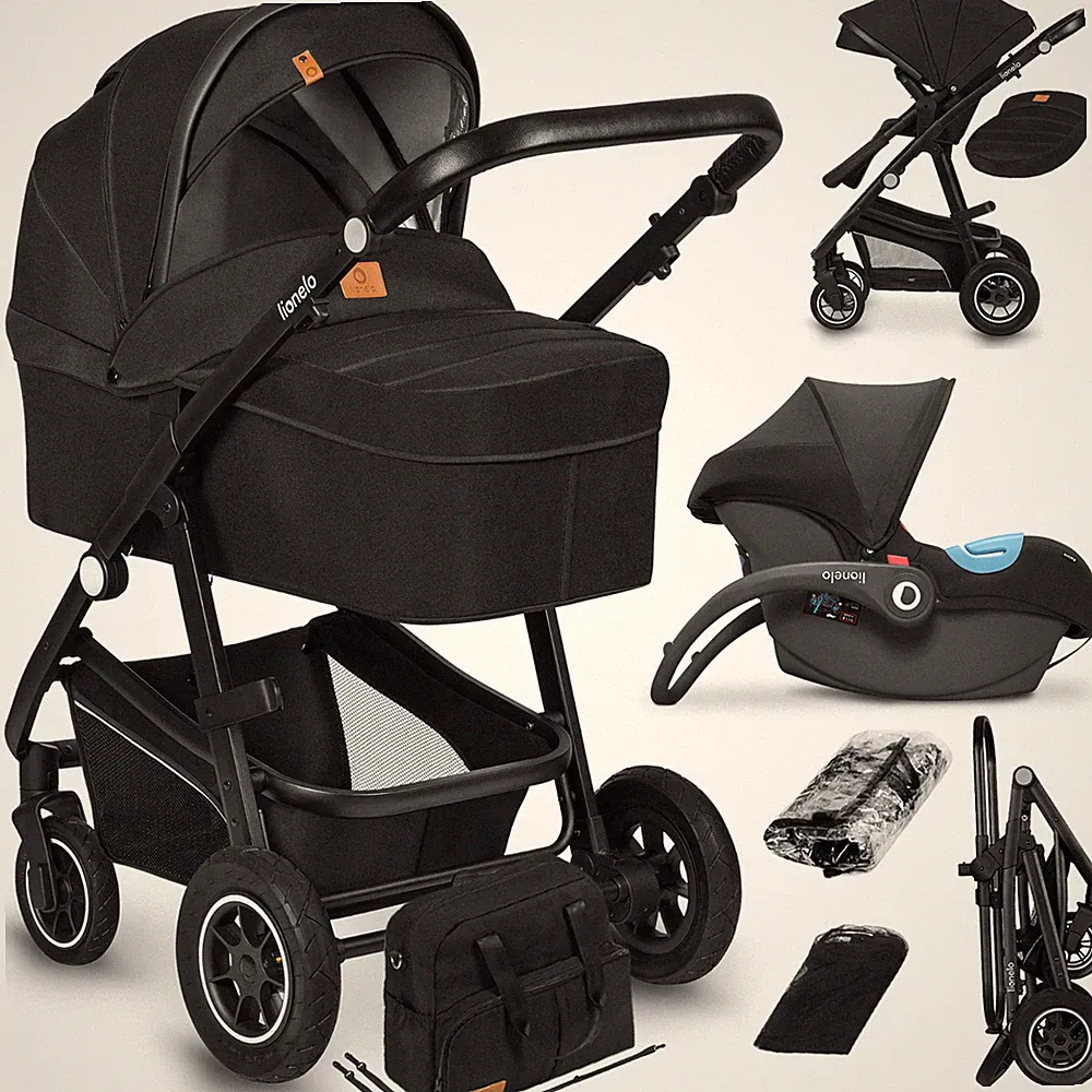 BIANKA Kombikinderwagen 3 in 1 Schale Autositz Kinderwagen Motorhaube...