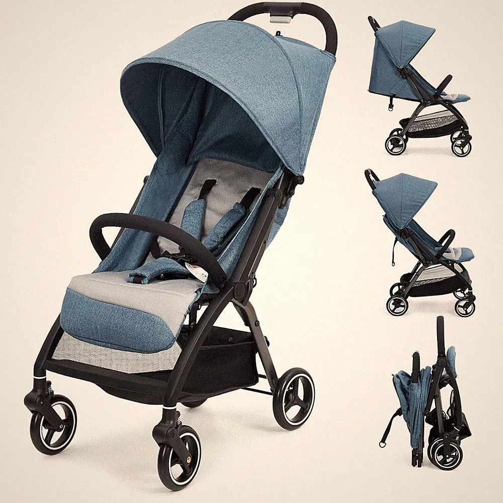 Blau Buggy Kinderwagen 0-36 Monate Sitzposition Liegeposition bis 22kg DE
