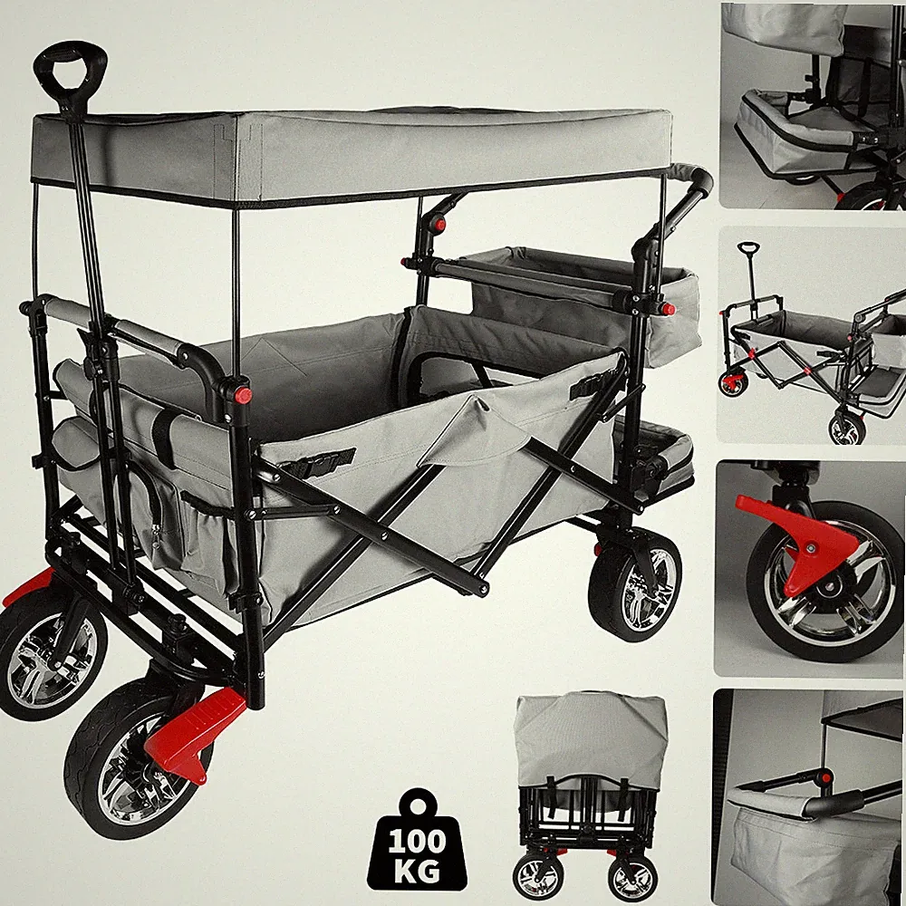 Bollerwagen faltbarer Strandwagen Handwagen Gerätewagen faltbar Kinderwagen 2025