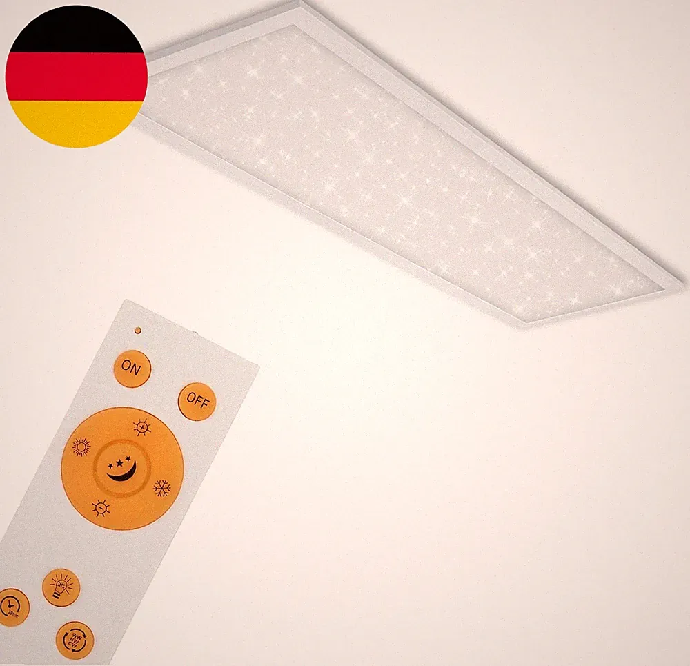 BRILONER - LED Deckenlampe Flach Mit Sternenhimmel, Einstellbar Von Warmweiß Bis