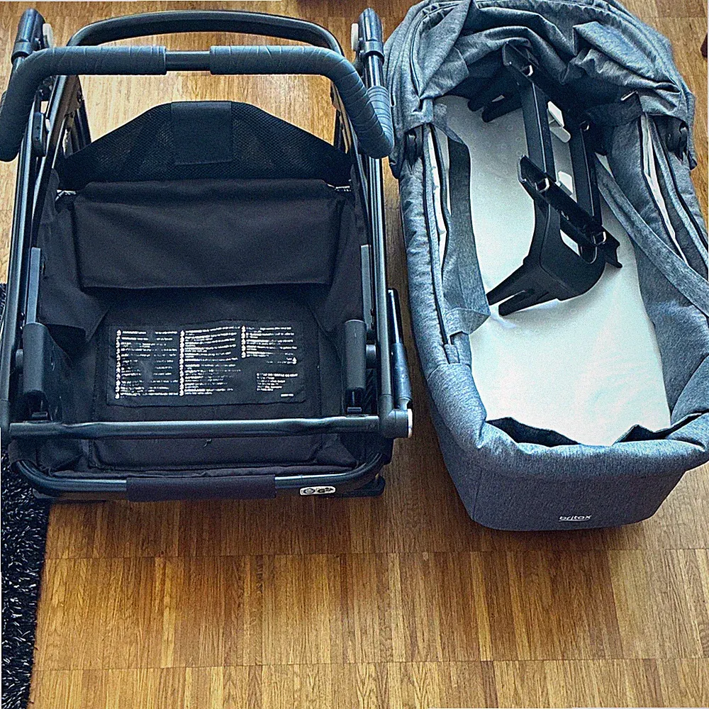 Britax Römer GO NEXT Kombikinderwagen mit Babywanne & Sitz Grau/Schwarz