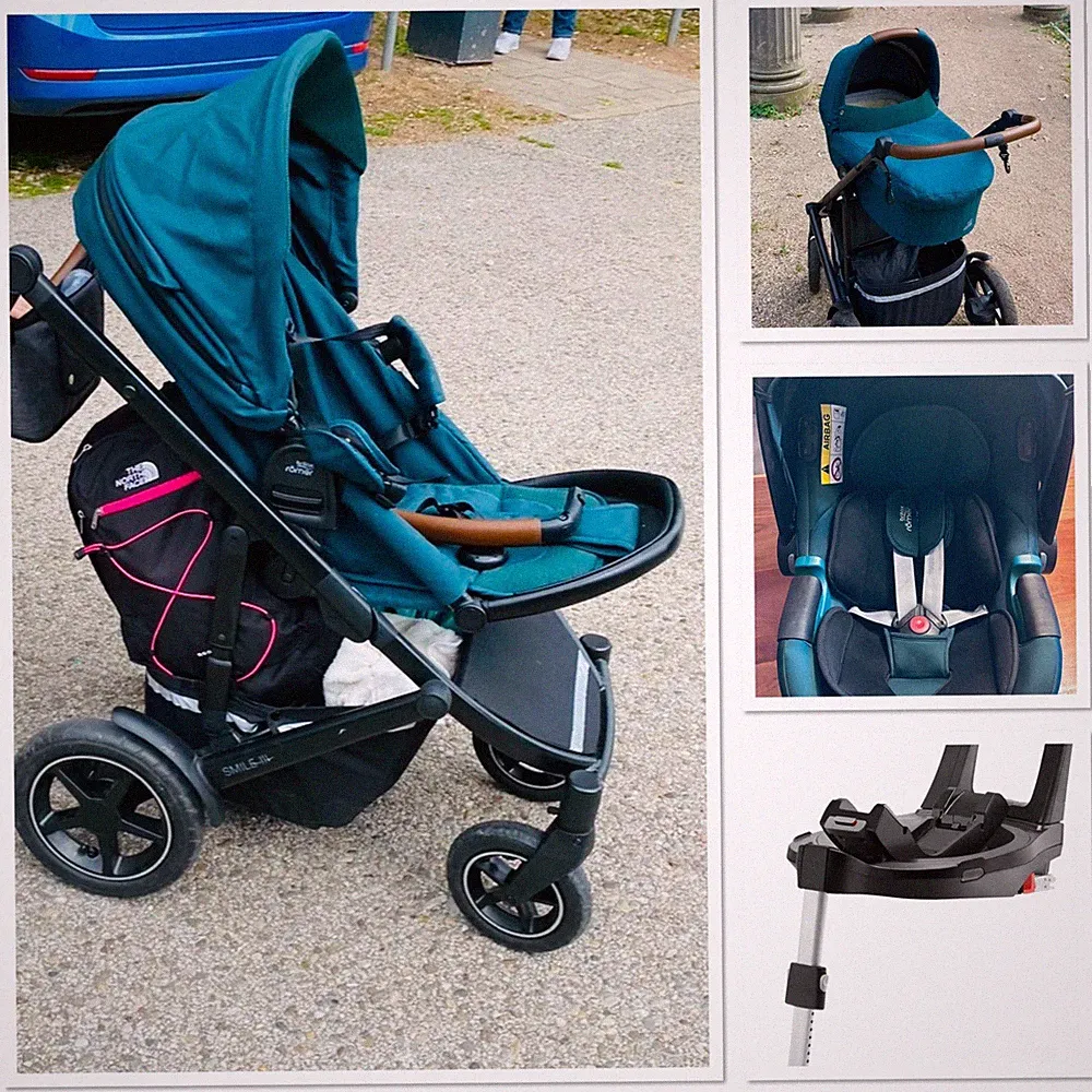 Britax Römer Smile 3 Kinderwagen/Babyschale/Base Komplettset
