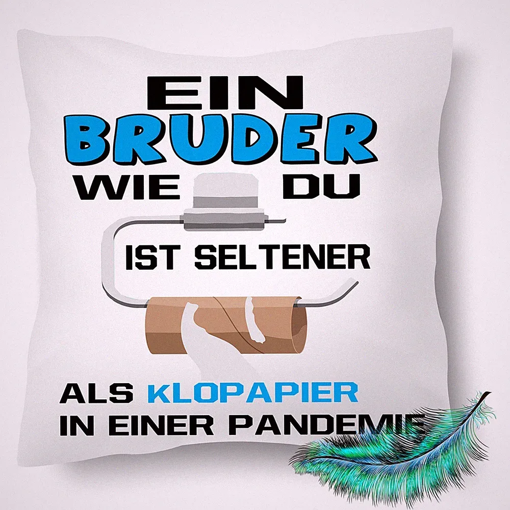 BRUDER KISSEN FOTOKISSEN KISSENHÜLLE ZIERKISSEN GESCHENK MIT FÜLLUNG GESCHENK