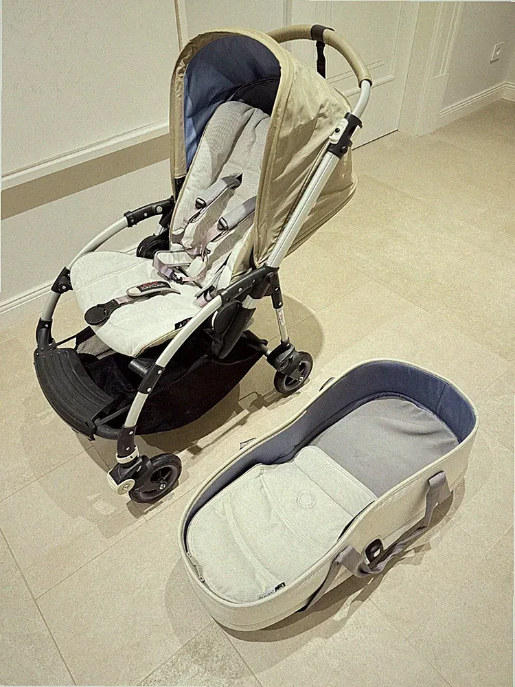 Bugaboo Bee 5 Kombi-Kinderwagen Special Edition beige/hellblau