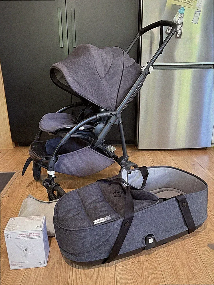 Bugaboo Bee 6 Washed Black Kinderwagen Pram Stroller