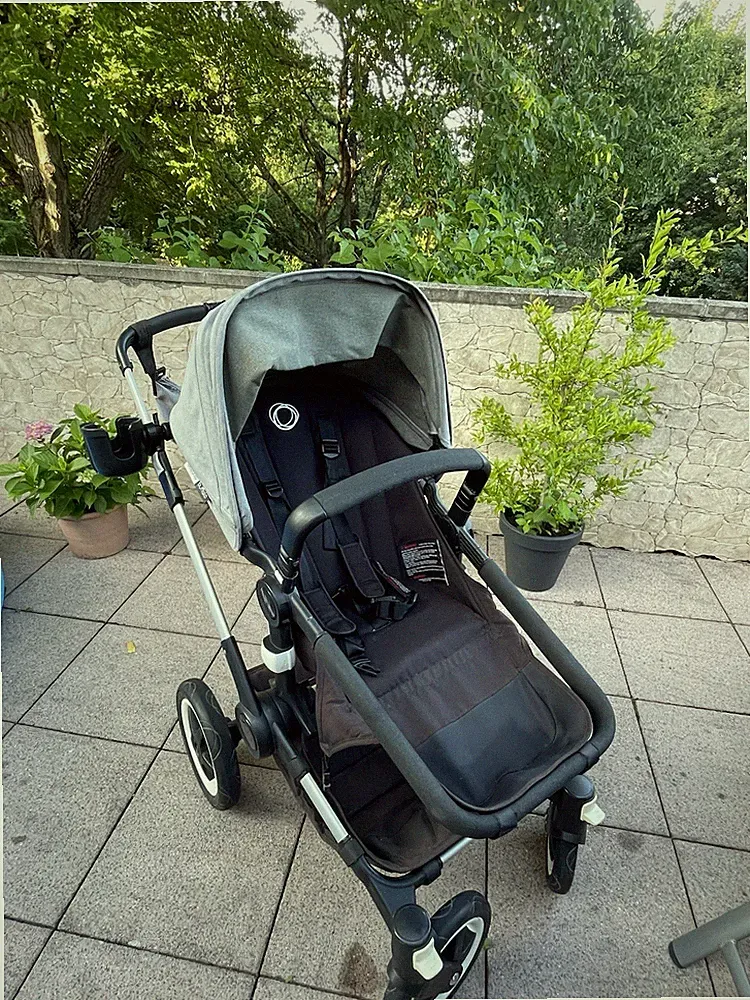 Bugaboo Buffalo Kinderwagen, Grey Melange, Inkl. Baby-Liegewanne