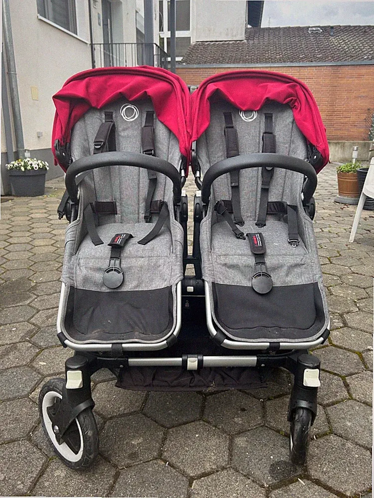 Bugaboo Donkey 2 DUO/TWIN- Ruby Grau Kinderwagen Geschwisterwagen
