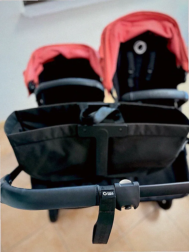 Bugaboo Donkey 5 Geschwister / Zwillinge Zweisitzer faltbar Schwarz/Rosa