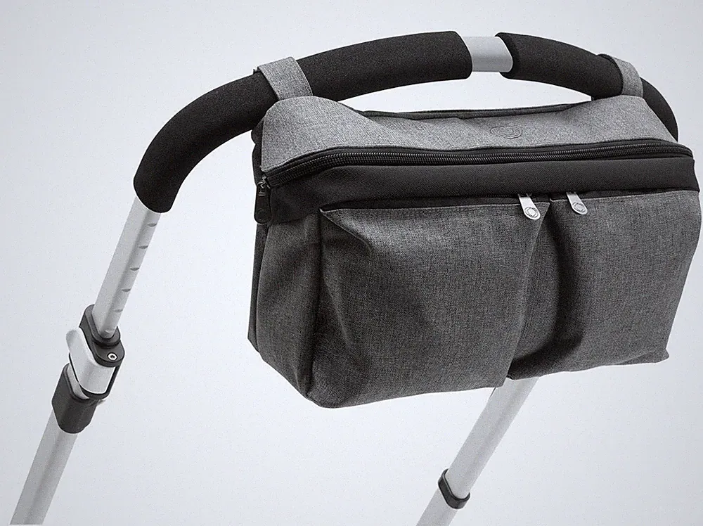 ⭐️ Bugaboo Donkey Fox Bee ORGANIZER Grey Melange Kinderwagengriff Kompakttasche NEU