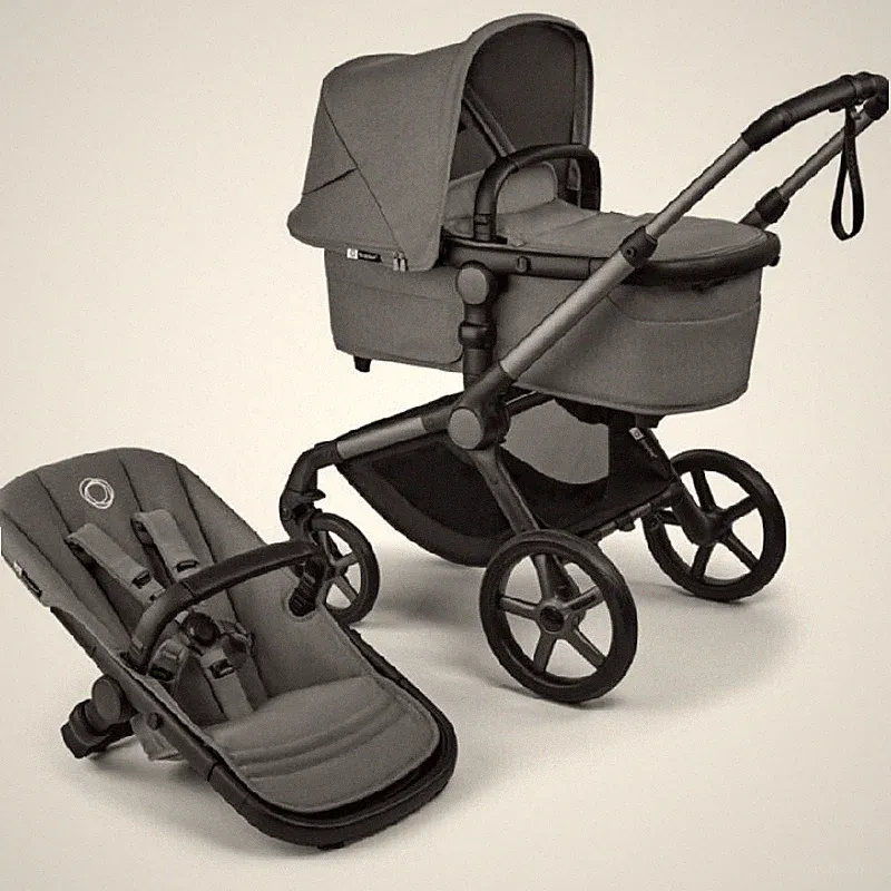 Bugaboo Fox 5 Renew, 2-in-1 Kinderwagen mit Liegewanne, graphite/moon grey