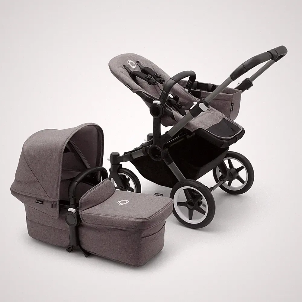 Bugaboo Kinderwagen Mono Babywagen Donkey 5 Grey Melange erweiterbar