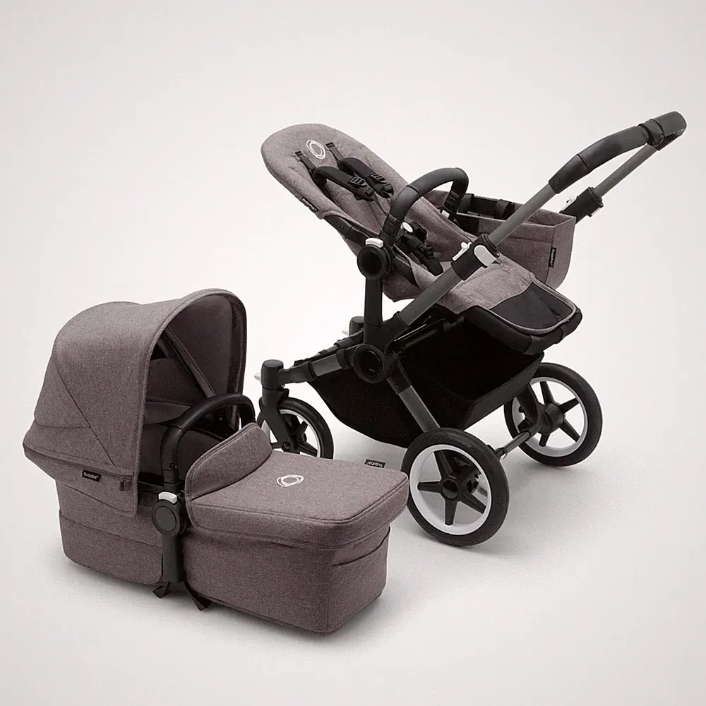 Bugaboo Kinderwagen Mono Babywagen Donkey 5 Grey Melange erweiterbar - Wie Neu