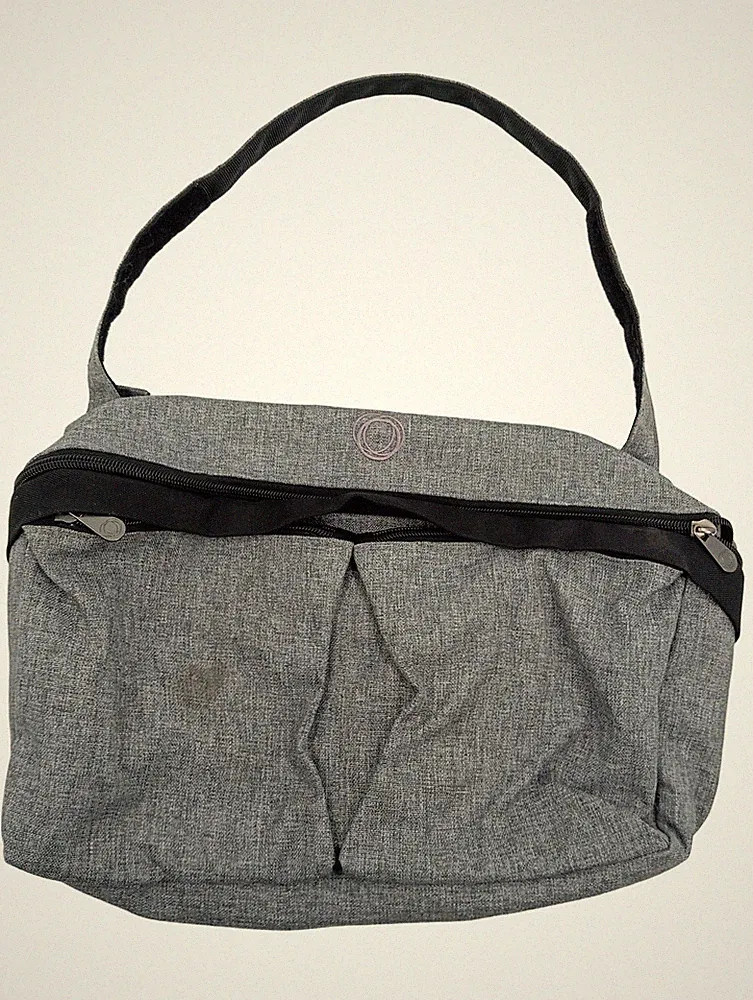 Bugaboo Wickeltasche Kinderwagentasche Grau Meliert Polyester 35x24cm