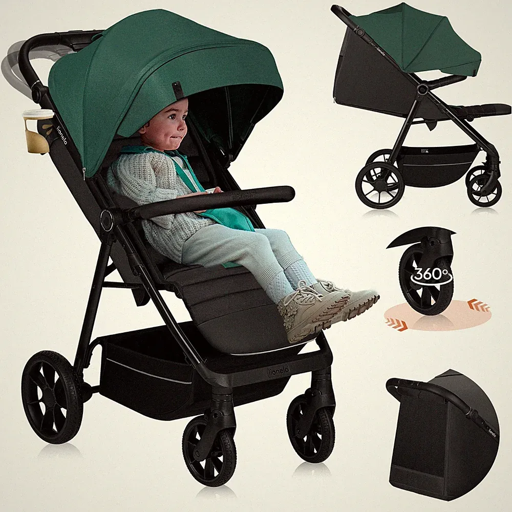Buggy bis zu 22 kg von 6 Monaten bis 4 Jahren Schwenkbare 360° Räder