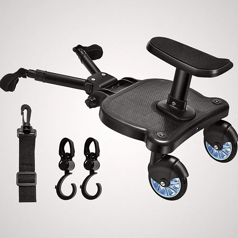 Buggy Board Kinderwagen Trittbrett mit Sitz Universal 2-6 Jahre
