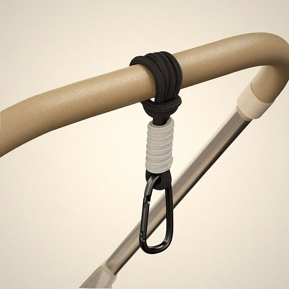 Buggy-Clips Kinderwagen Haken Karabiner Alu