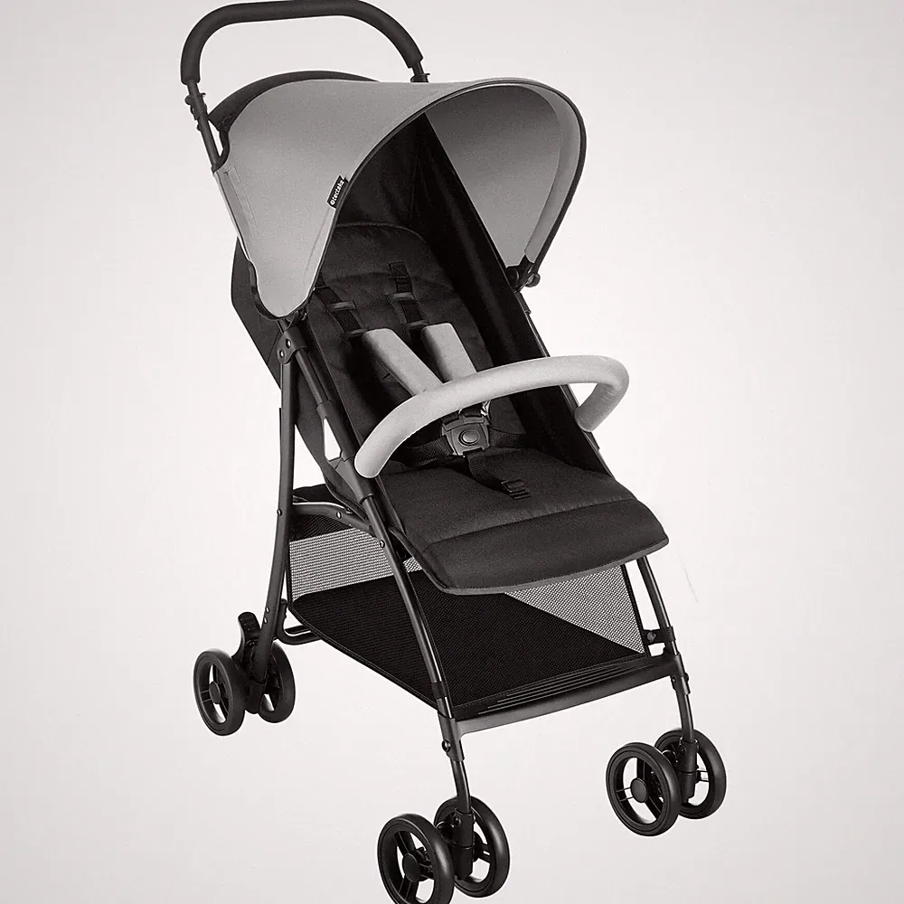 Buggy-Kinderwagen Emma, klappbar, 5-Punkt-Gurt, mit Bremse schwarz/grau B-Ware
