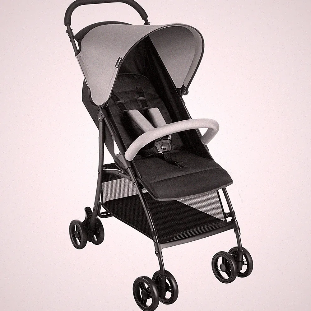 Buggy-Kinderwagen Emma, klappbar, 5-Punkt-Gurt, mit Bremse schwarz/grau B-Ware