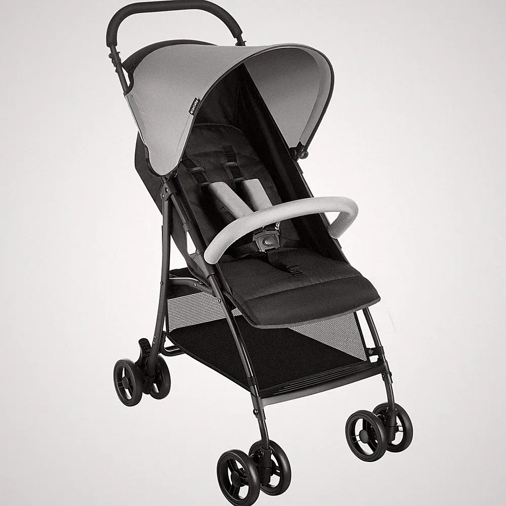 Buggy-Kinderwagen Emma, klappbar, 5-Punkt-Gurt, mit Bremse schwarz/grau B-Ware
