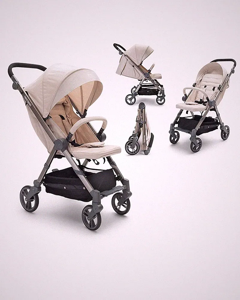 Buggy / Kinderwagen Fa. Twistshake Tour Incl. Zubehör - Beige + extra Bezüge