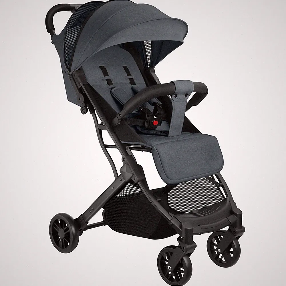 Buggy-Kinderwagen Finn, klappbar, 5-Punkt-Gurt Buggy Babywagen anthrazit B-Ware