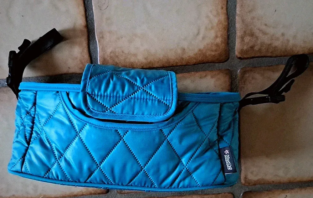 Buggy Kinderwagen Utensilo Tasche Lenker Türkis Schwarz Braun Manito Auto