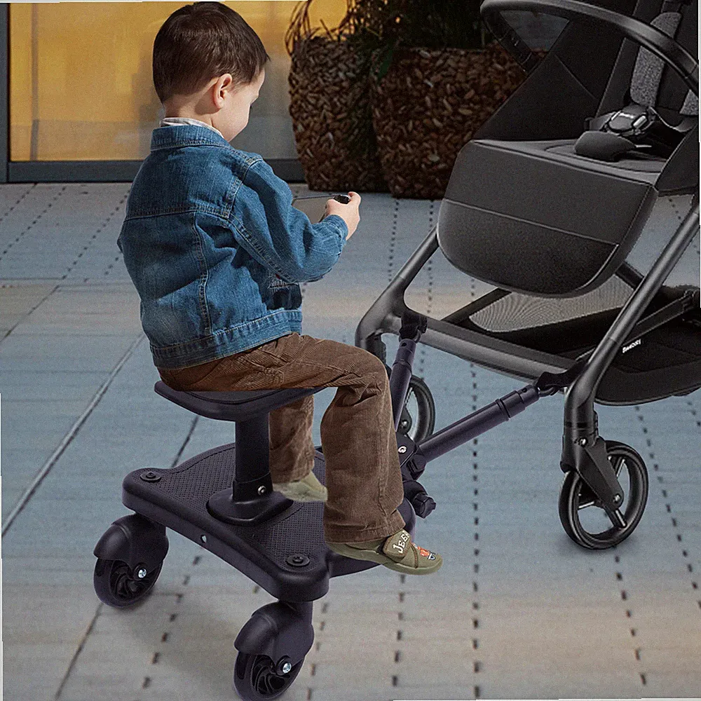 Buggyboard mit Sitz bis 25KG Kiddyboard Kinderwagen Board Buggy Board Rollbrett