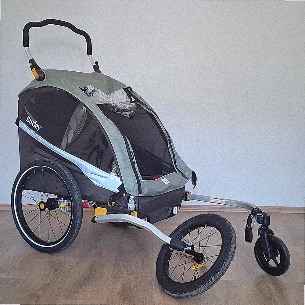 Burley D'Lite X Fahrradanhänger & Kinderwagen Grün Zustand neu !!