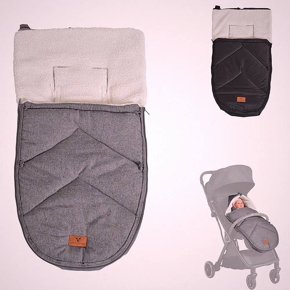 Cangaroo Kinderwagen Fußsack Luxe, durchgehender Reißverschluss, wetterfest