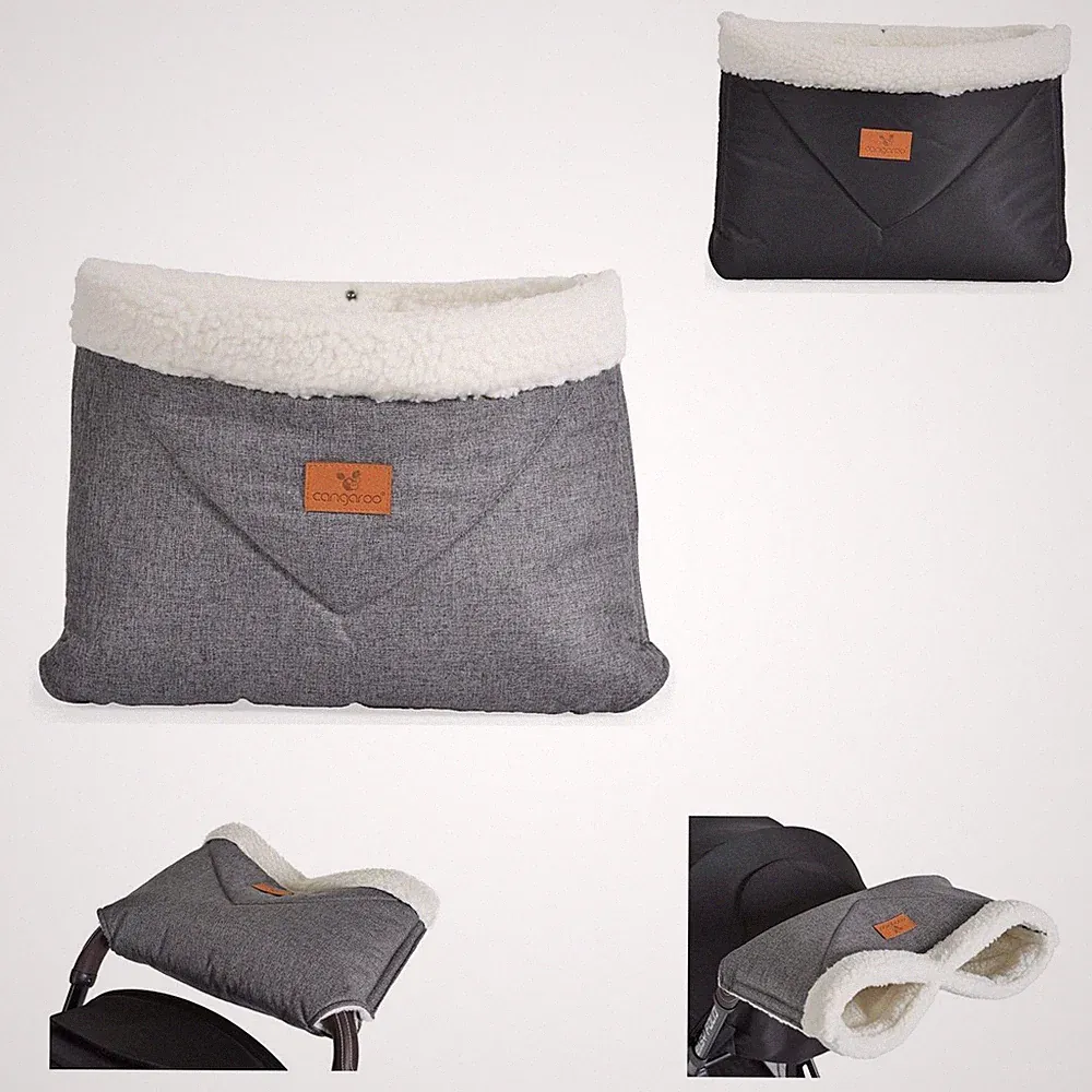 Cangaroo Kinderwagen-Handwärmer Luxe Handmuff für den Kinderwagen Klettstreifen
