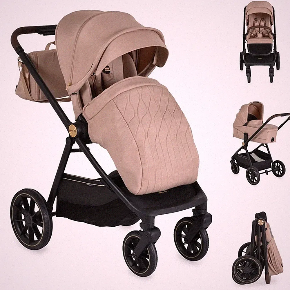 Cangaroo Kombikinderwagen Celebrity 2 in 1 Stoßdämpfer PU-Rollen Wickeltasche