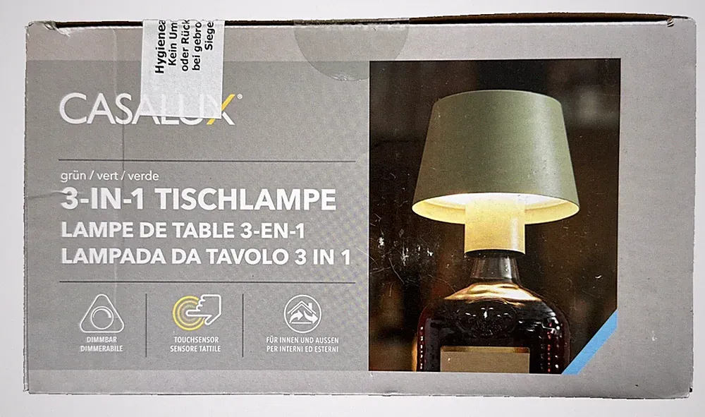 Casalux LED RGB+Warmweiß 3in1 Tischlampe, dimmbar, Farbwechsel, USB Akku, neu
