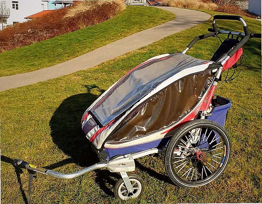 Chariot Thule CX 2 Fahrradanhänger für 2 Kinder + 2x Weber Kupplung *Abholung*
