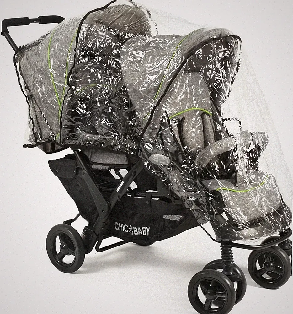 Chic 4 Baby DUO Geschwisterwagen - Melange Grau es Ist UNBENUTZT In Verpackung.