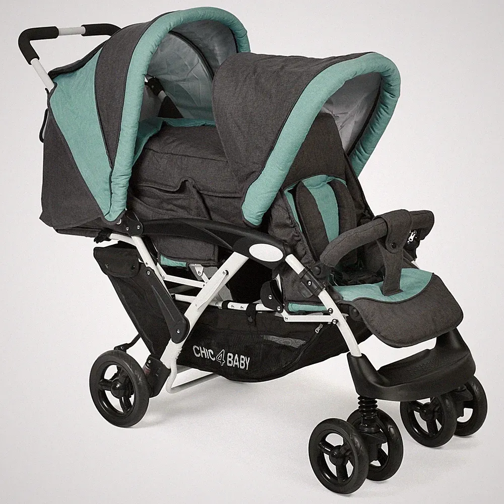 Chic 4 Baby Geschwisterwagen DUO Melange mint