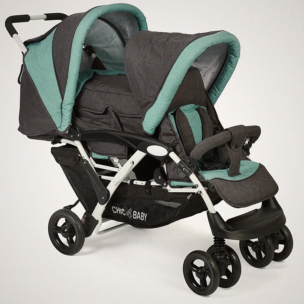 Chic 4 Baby Geschwisterwagen DUO Melange mint NEU