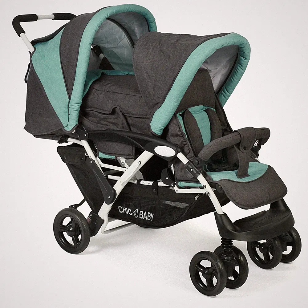 Chic 4 Baby Geschwisterwagen DUO Melange mint TOP