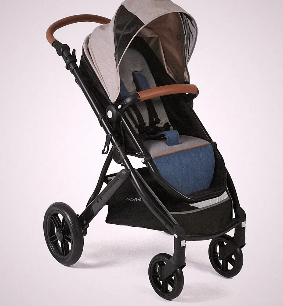 CHIC4BABY Kombi-Kinderwagen Torre, Jeans Beige Kinderwagen