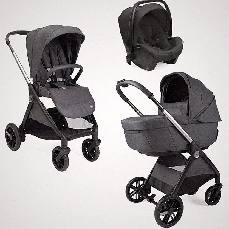 Chicco Bellagio 3-in-1 Multifunktionskinderwagen mit Kory Black Satin Sitz