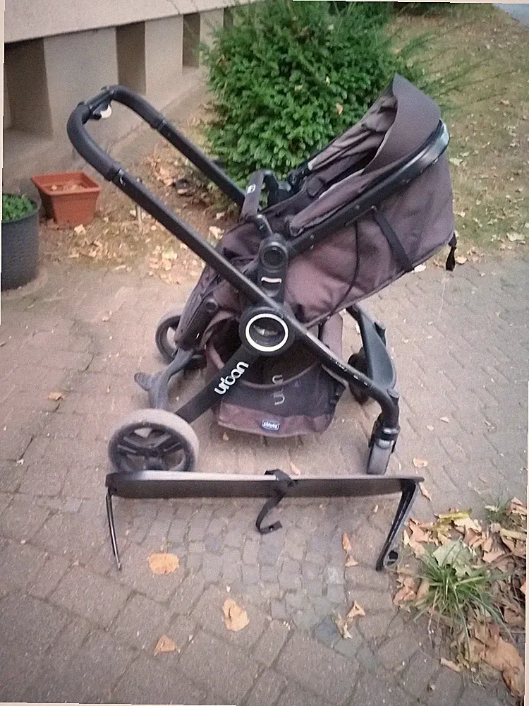 Chicco Urban Kinderwagen braun schwarz All-in-one 2in1 Babywanne+Buggy umbaubar